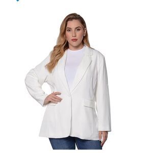 Women's White Suit Jacket - 4X